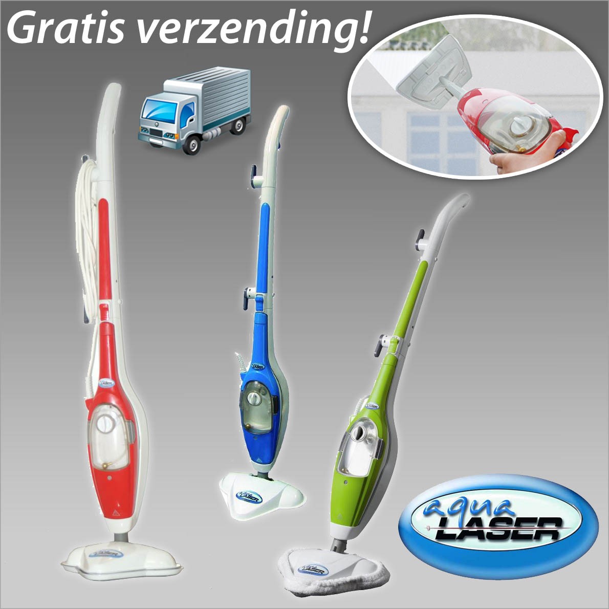 vsdeal.com - Stoomreiniger met uitneembare Handstoomreiniger