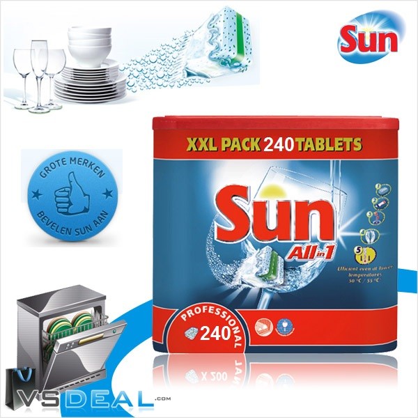 vsdeal.com - Sun All-in1 vaatwastabletten 240 stuks Professional vsdeal.com - Sun All-in1 vaatwastabletten 240 stuks Professional