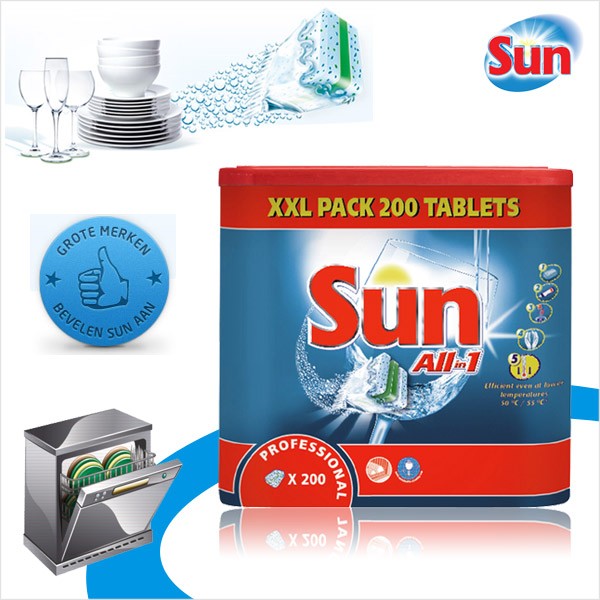 vsdeal.com - Sun All-in1 vaatwastabletten MEGADEAL 200 stuks Professional vsdeal.com - Sun All-in1 vaatwastabletten MEGADEAL 200 stuks Professional