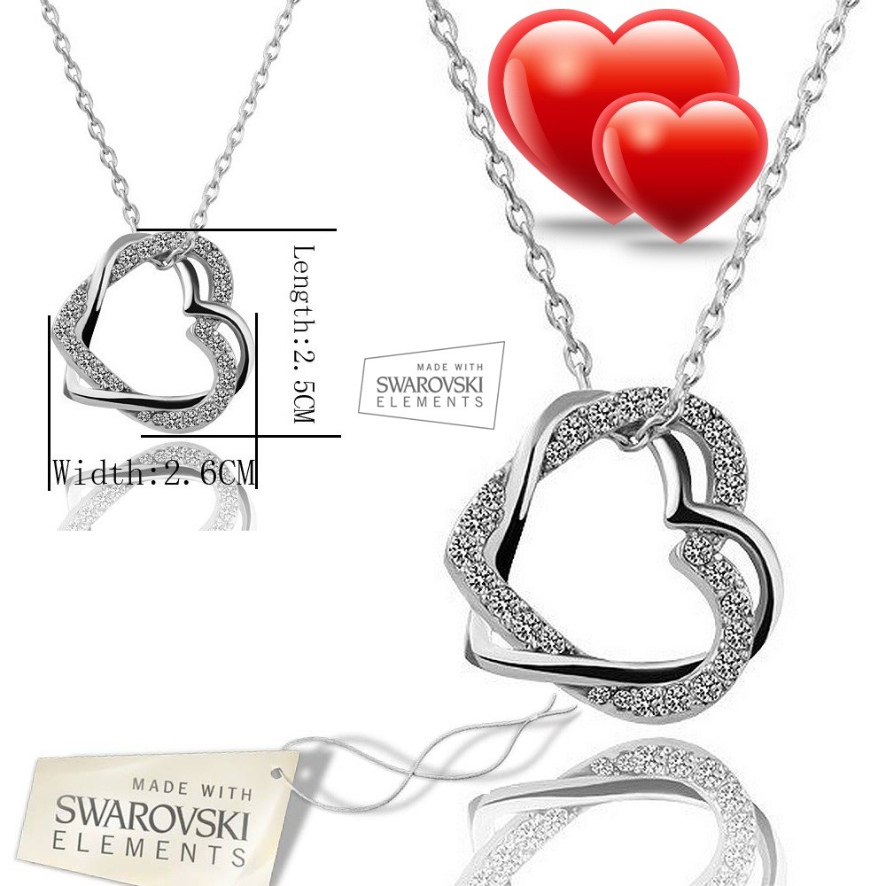 vsdeal.com - Swarovski Elements Design Collier Hart Valentijnsdag Tip!