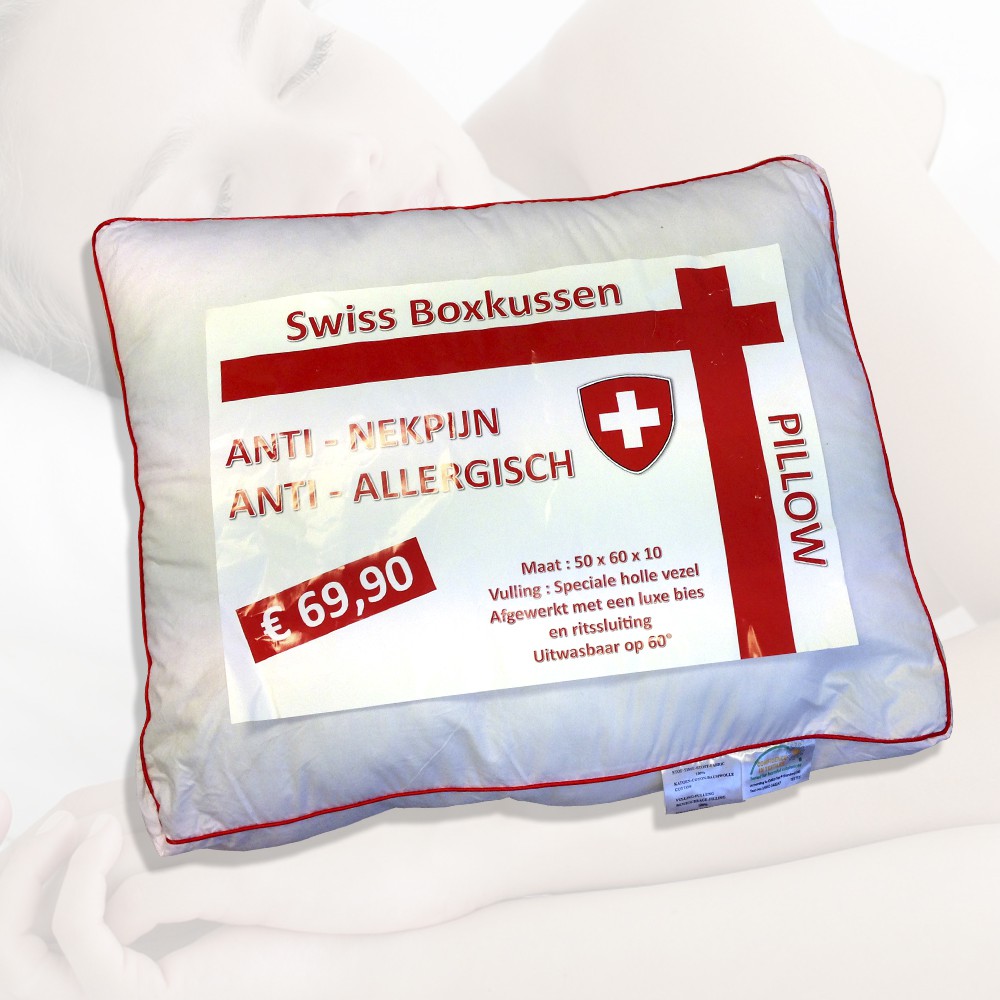 vsdeal.com - Swiss High Standard Kussen - Anti nekpijn - Anti Allergisch vsdeal.com - Swiss High Standard Kussen - Anti nekpijn - Anti Allergisch