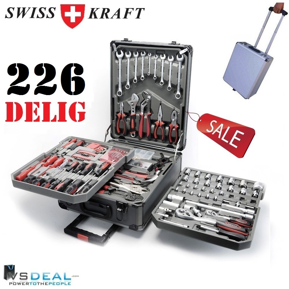 vsdeal.com - Swiss Kraft | 226-delige Klusserstrolley | MegaDeal | vsdeal.com - Swiss Kraft | 226-delige Klusserstrolley | MegaDeal |