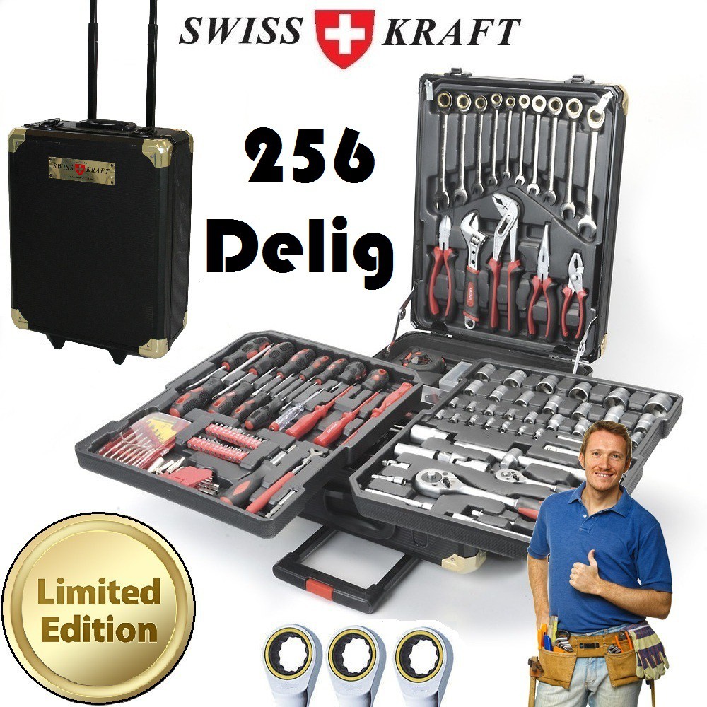 vsdeal.com - Swiss Kraft 256-delige Professionele Gereedschapset