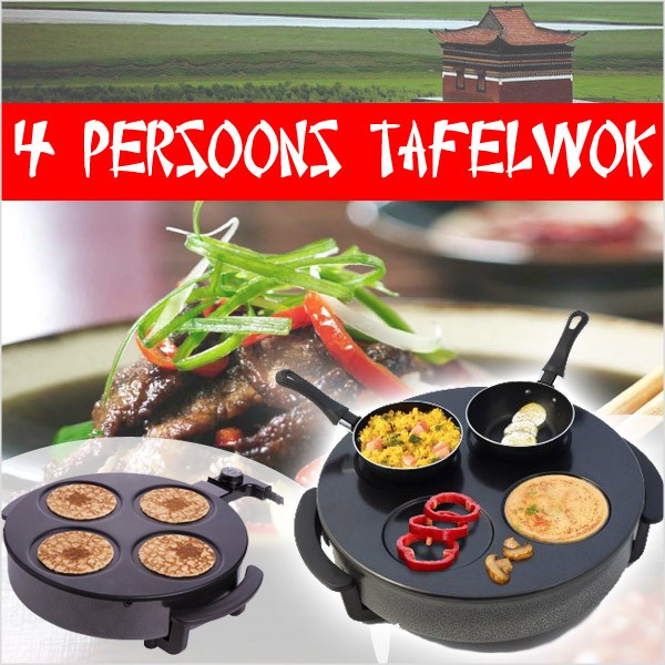 vsdeal.com - Tafelwok 4 persoons 2-1 vsdeal.com - Tafelwok 4 persoons 2-1