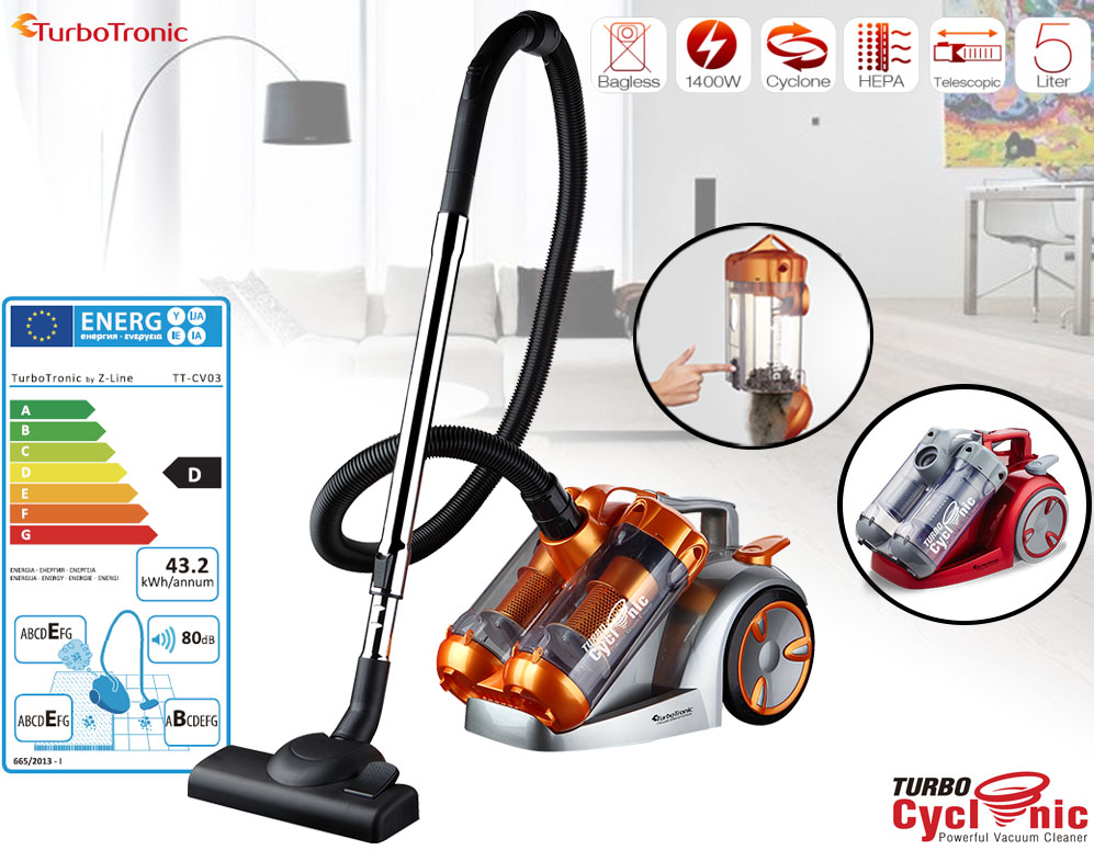 vsdeal.com - TurboTronic 2400W Cyclonic Zakloze Stofzuiger vsdeal.com - TurboTronic 2400W Cyclonic Zakloze Stofzuiger