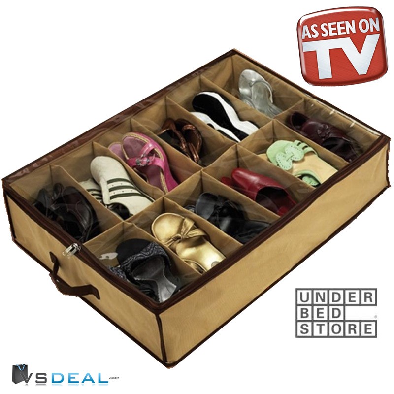 vsdeal.com - Under Bed Store voor 12 Paar Schoenen vsdeal.com - Under Bed Store voor 12 Paar Schoenen