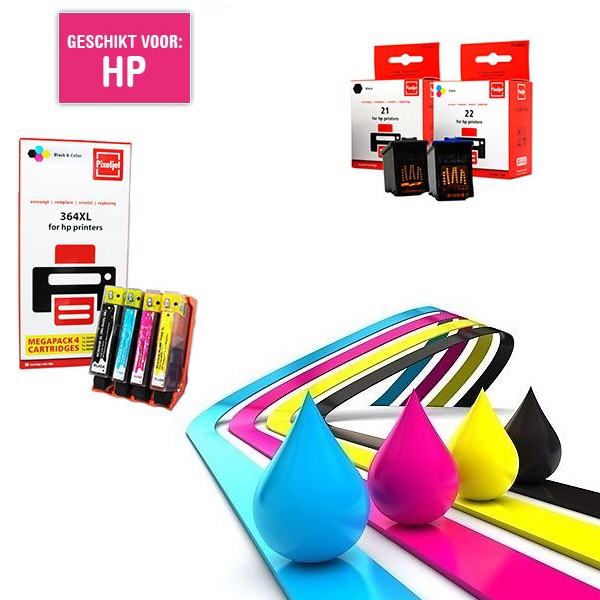 vsdeal.com - XL inktpatronen voor HP printers - Keuze uit vele pakketten, je ontvangt kleur en zwart!