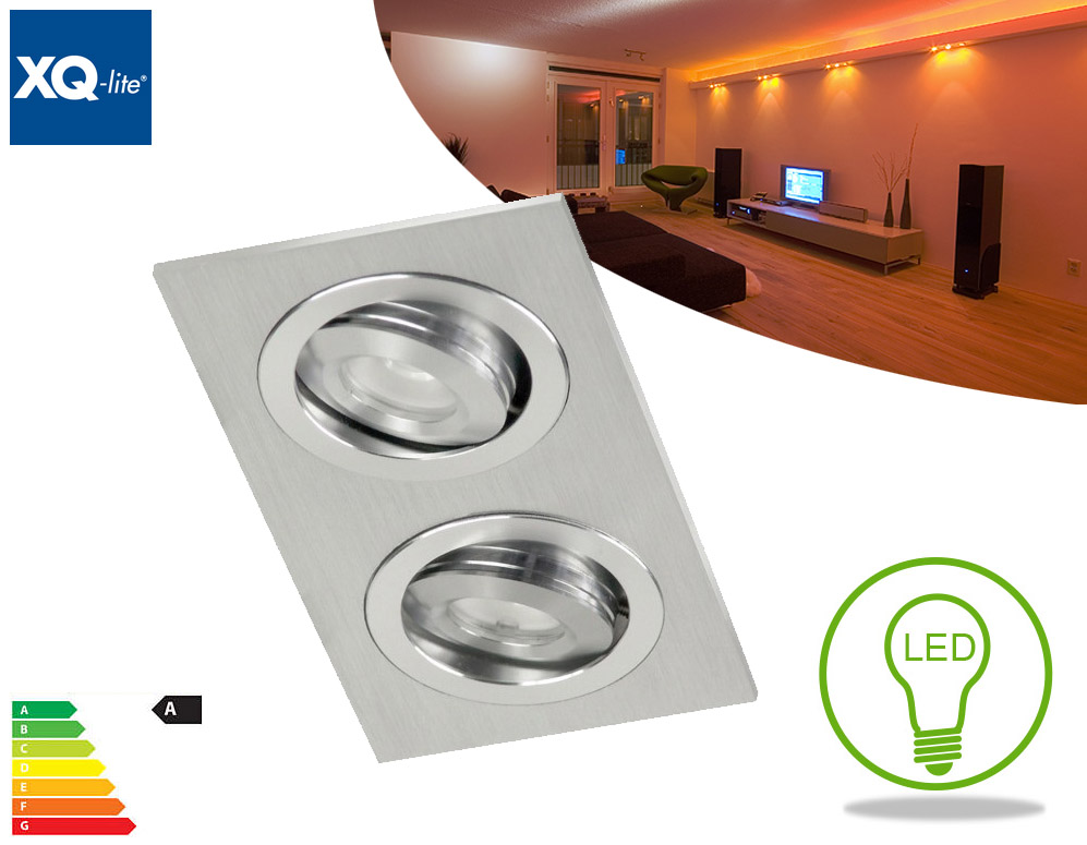 vsdeal.com - XQ-Lite Aluminium Richtbare Duo LED Inbouwspot (2x 1W) vsdeal.com - XQ-Lite Aluminium Richtbare Duo LED Inbouwspot (2x 1W)