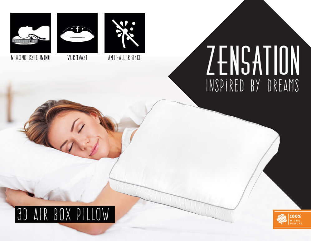 vsdeal.com - Zensation Orthopedisch 3D Air Box Kussen 1+1 GRATIS vsdeal.com - Zensation Orthopedisch 3D Air Box Kussen 1+1 GRATIS
