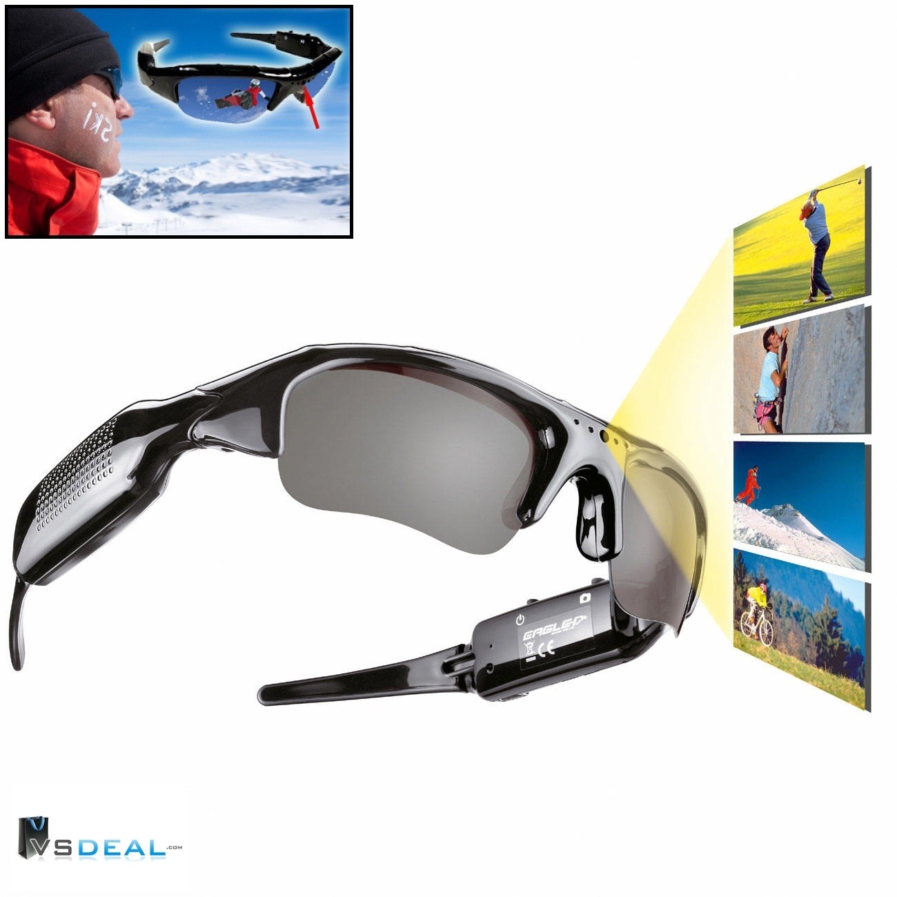 vsdeal.com - Zonnebril met Camcorder en Fototoestel vsdeal.com - Zonnebril met Camcorder en Fototoestel