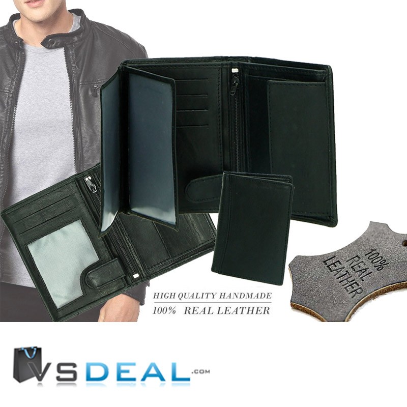 vsdeal.com - Zwarte Lederen Portemonnee vsdeal.com - Zwarte Lederen Portemonnee