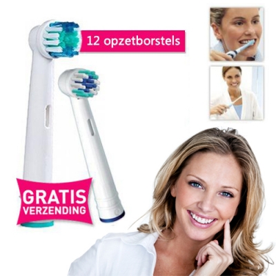 Waat? - 12 opzetborstels geschikt voor de Oral B elektrische tandenborstel! Vandaag GRATIS verzending! Waat? - 12 opzetborstels geschikt voor de Oral B elektrische tandenborstel! Vandaag GRATIS verzending!