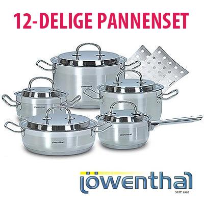 Waat? - 12-delige pannenset van Löwenthal voor een stuntprijs! Waat? - 12-delige pannenset van Löwenthal voor een stuntprijs!