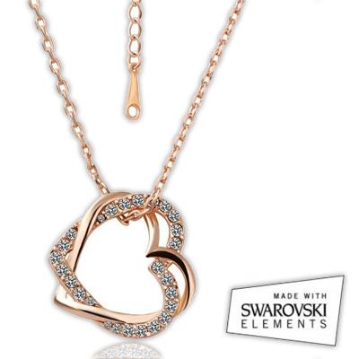 Waat? - 18 Karaats goud vergulde ketting ingelegd met Swarovski Crystals