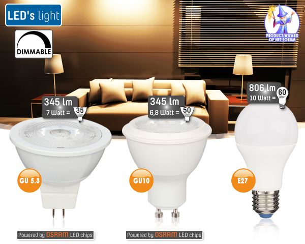 Waat? - 2 stuks led's light dimbare led-lampen Waat? - 2 stuks led's light dimbare led-lampen