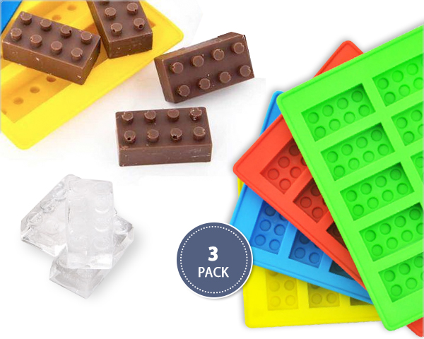 Waat? - 3-pack lego ijsblokjesvorm Waat? - 3-pack lego ijsblokjesvorm