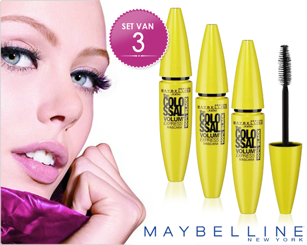 Waat? - 3 stuks maybelline mascara the colossal Waat? - 3 stuks maybelline mascara the colossal