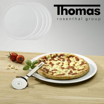 Waat? - 4 Rosenthal Pizzaborden met pizzasnijder van Thomas Rosenthal met 80% korting