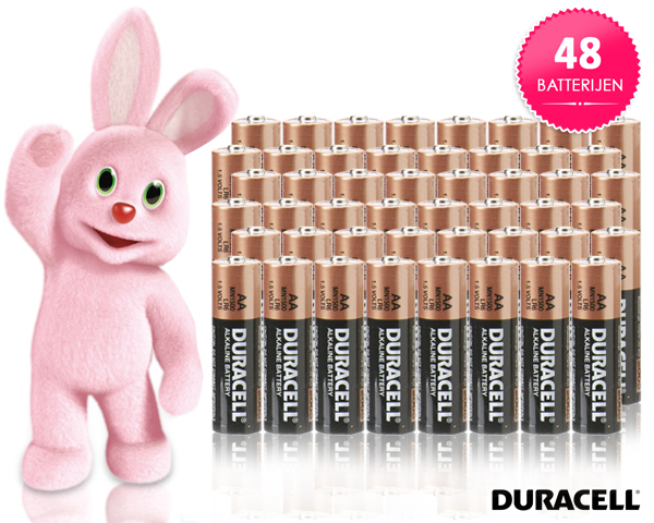 Waat? - 48 duracell batterijen