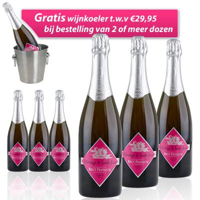 Waat? - 6 flessen Rosé Bubbels (Vin Mousseux Brut) met gratis wijnkoeler t.w.v. € 29,95 bij bestelling van 2 dozen of meer en GRATIS verzending! Waat? - 6 flessen Rosé Bubbels (Vin Mousseux Brut) met gratis wijnkoeler t.w.v. € 29,95 bij bestelling van 2 dozen of meer en GRATIS verzending!