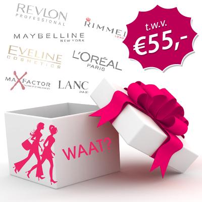 Waat? - 6-delig cosmetica verrassingspakket t.w.v. €55,-