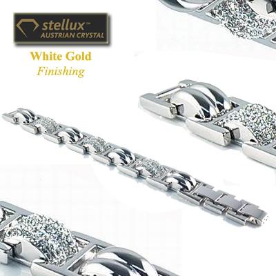 Waat? - Chique met witgoud vergulde schakelarmband Waat? - Chique met witgoud vergulde schakelarmband