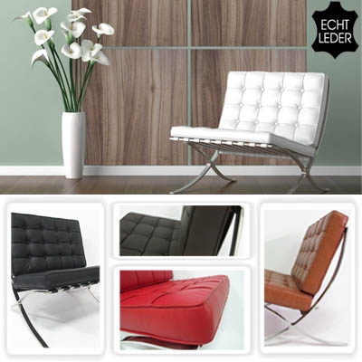 Waat? - Dé wereldberoemde designklassieker: Barcelona Chair t.w.v. €699,- (beschikbaar in 5 verschillende kleuren!) Waat? - Dé wereldberoemde designklassieker: Barcelona Chair t.w.v. €699,- (beschikbaar in 5 verschillende kleuren!)