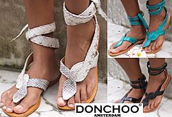 Waat? - Donchoo Slangenleren slippers Waat? - Donchoo Slangenleren slippers