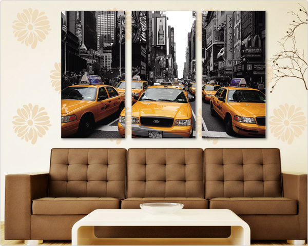 Waat? - Drieluik canvas schilderij in 4 designs Waat? - Drieluik canvas schilderij in 4 designs