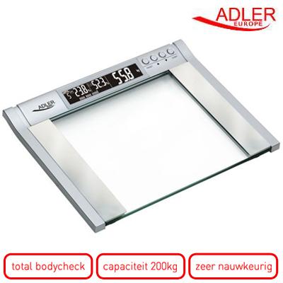 Waat? - Een volledige bodycheck met de Adler XL 8116 personenweegschaal Waat? - Een volledige bodycheck met de Adler XL 8116 personenweegschaal