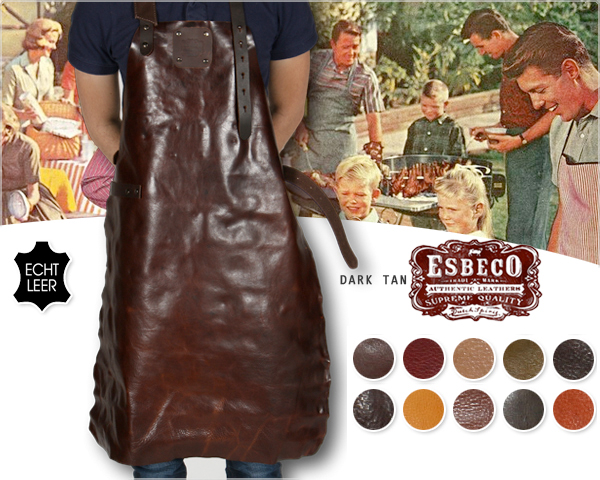 Waat? - Esbeco leren bbq schort Waat? - Esbeco leren bbq schort