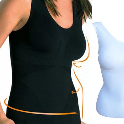 Waat? - Figuurcorrigerende Slim shirts (keuze uit zwart, wit of set van twee)