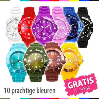 Waat? - GRATIS horloge t.w.v. €29,95 (keuze uit 10 verschillende kleuren)