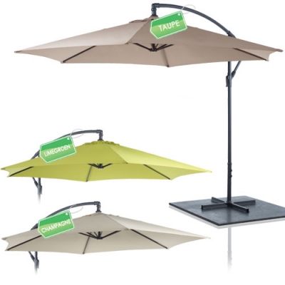 Waat? - Hangparasol (3meter) in 3 kleuren Waat? - Hangparasol (3meter) in 3 kleuren