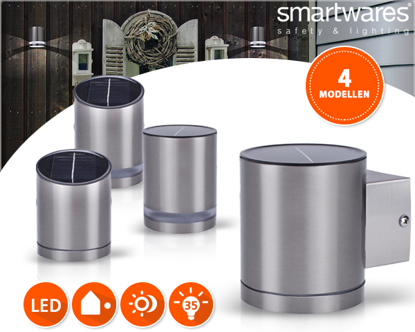 Waat? - Keuze uit vier smartwares solar wandlampen Waat? - Keuze uit vier smartwares solar wandlampen