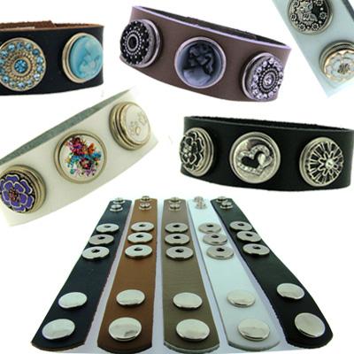 Waat? - Lederen armband en/of ketting voor drukkers (keuze uit verwisselbare horloge- en bedeldrukkers) Waat? - Lederen armband en/of ketting voor drukkers (keuze uit verwisselbare horloge- en bedeldrukkers)