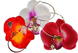 Waat? - Oorbellen Orchidee + bedeltje (set van 2) Waat? - Oorbellen Orchidee + bedeltje (set van 2)