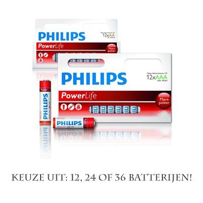 Waat? - Philips Powerlife alkaline batterijen Waat? - Philips Powerlife alkaline batterijen