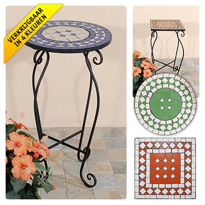 Waat? - Prachtige mediterraanse mozaïektafeltjes voor in de tuin, op het balkon of in huis Waat? - Prachtige mediterraanse mozaïektafeltjes voor in de tuin, op het balkon of in huis