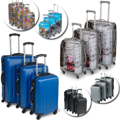 Waat? - Reis in stijl met deze 3-delige kofferset, keuze uit 6 series Waat? - Reis in stijl met deze 3-delige kofferset, keuze uit 6 series