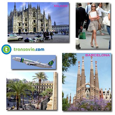 Waat? - Retourvlucht naar Barcelona of Milaan! Waat? - Retourvlucht naar Barcelona of Milaan!