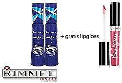Waat? - Rimmel Mascara Black (2) + GRATIS Lipgloss Waat? - Rimmel Mascara Black (2) + GRATIS Lipgloss