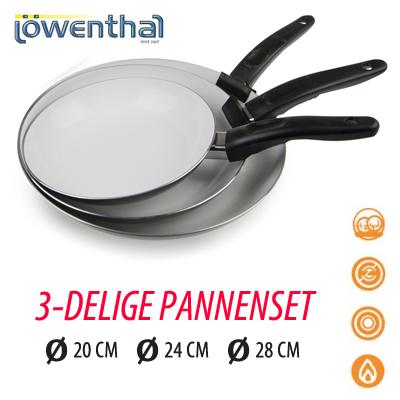 Waat? - Set van 3 keramische Löwenthal-pannen Waat? - Set van 3 keramische Löwenthal-pannen