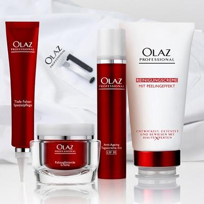 Waat? - Set van 4 OLAZ PROFESSIONAL producten Antirimpelpakket + exfoliërende crème reiniger