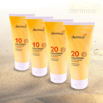 Waat? - Set van 4 tubes zonnebrand SPF 10 en SPF 20