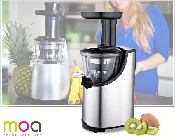 Waat? - Stainless steel moa slowjuicer de luxe Waat? - Stainless steel moa slowjuicer de luxe