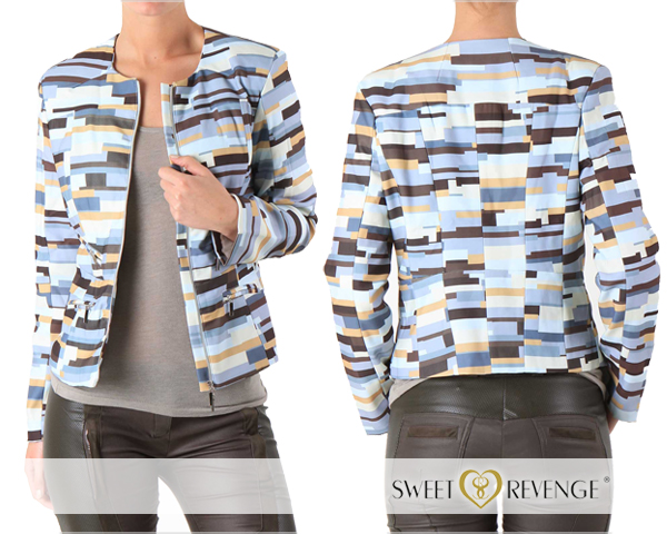 Waat? - Sweet revenge blazer met mooie print Waat? - Sweet revenge blazer met mooie print