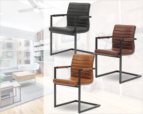 Waat? - Twee industriele swinger eetkamerstoelen Waat? - Twee industriele swinger eetkamerstoelen