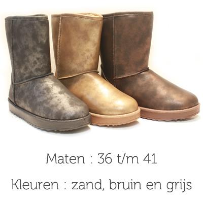 Waat? - Warme en comfortabele Lookalike UGGS in fashionable metallic uitvoering Waat? - Warme en comfortabele Lookalike UGGS in fashionable metallic uitvoering