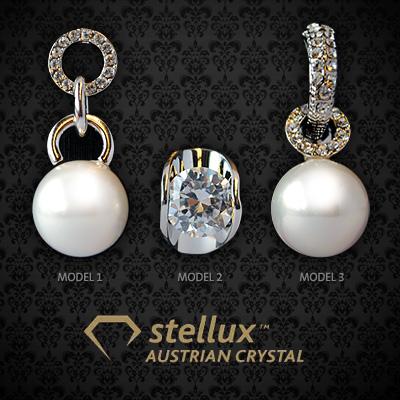 Waat? - Witgoud vergulde oorbellen met Stellux Strass kristallen, zirkonia en/ of parel Waat? - Witgoud vergulde oorbellen met Stellux Strass kristallen, zirkonia en/ of parel